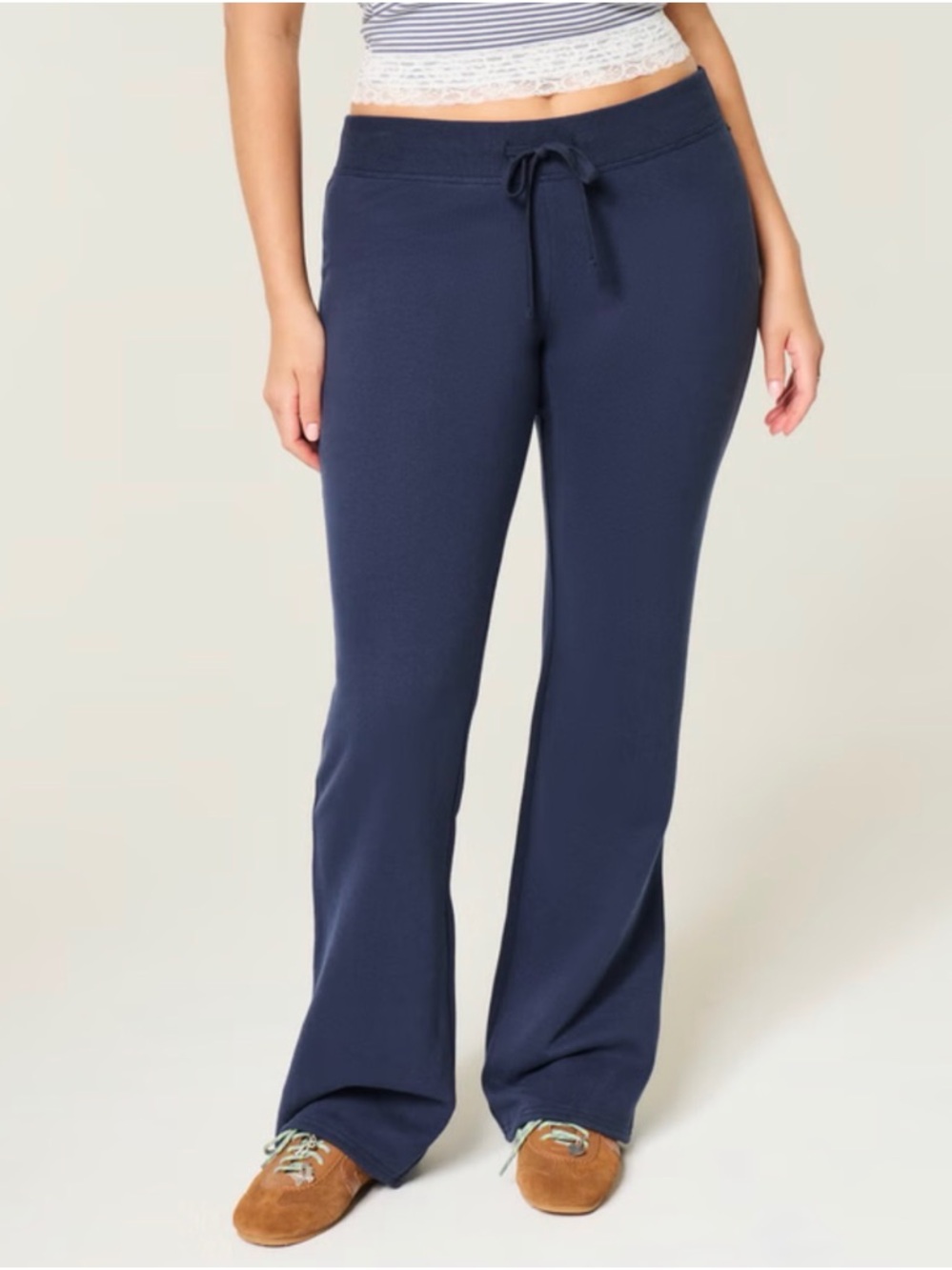 Navy Hollister Bootcut Sweatpants